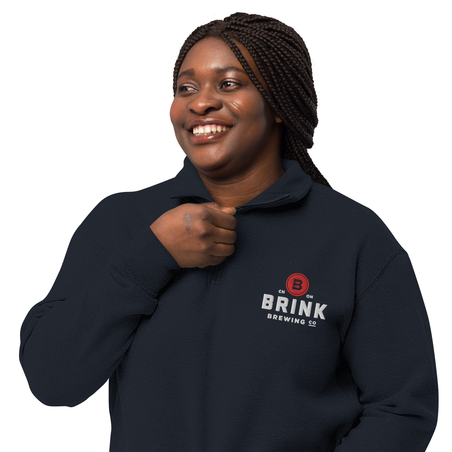 Embroidered Brink Quarter-zip Sweatshirt