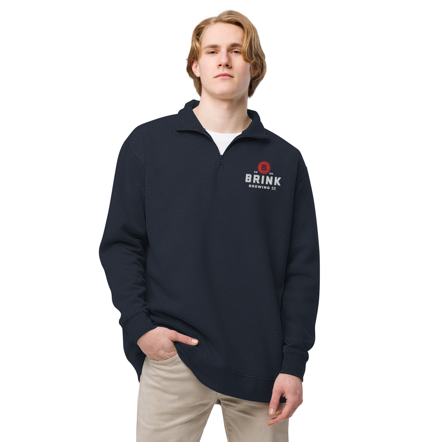 Embroidered Brink Quarter-zip Sweatshirt